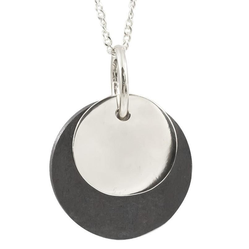 新品同様 黒 ブラックメッキ シルバー ホワイトゴールドk18 ペンダントトップ メンズ 18金ネックレス 丸型プレートネックレス コンビ メンズジュエリー ブラック 送料無料 シンプル つや消し リバーシブル メンズアクセサリー Www Rankinengineering Com