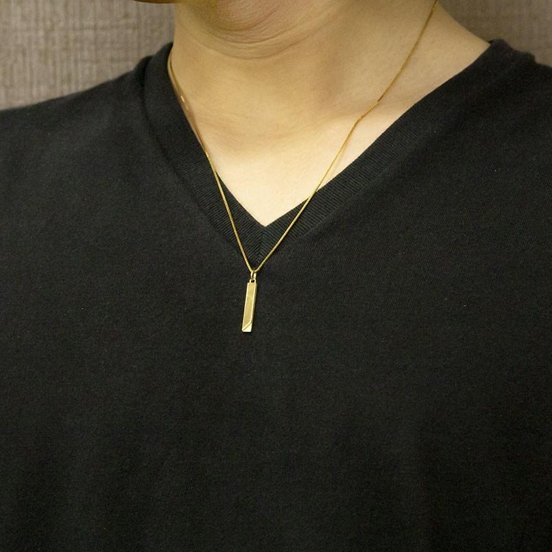 18金ペンダントトップ メンズ ネックレス リング ペア リンクコーデ イエローゴールドk18 セット バー 指輪 プレゼント スティック 送料無料 ycm ジュエリー工房アトラス夢 通販 Yahoo ショッピング