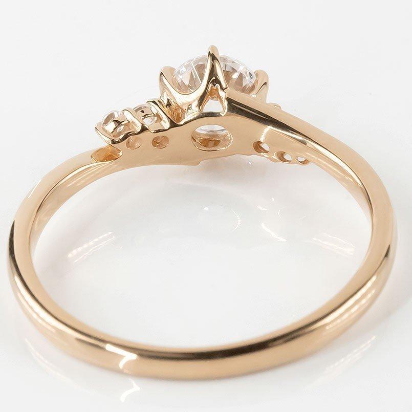 リング ゴールド 婚約指輪 ダイヤ 安い 18金ダイヤモンド 一粒 鑑定書