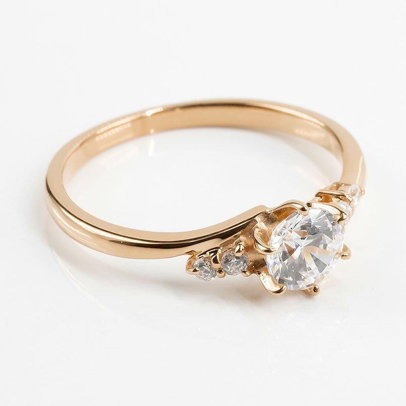 k18イエローゴールド 鑑定書付きダイヤ 指輪 12号 スクエア 婚約指輪 リング ゴールド 婚約指輪 ダイヤ 安い 18金ダイヤモンド 一粒 鑑定書