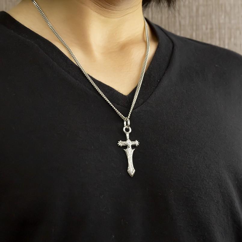 プラチナ ペンダントトップ メンズ 喜平 ダイヤモンド 剣 ダガー
