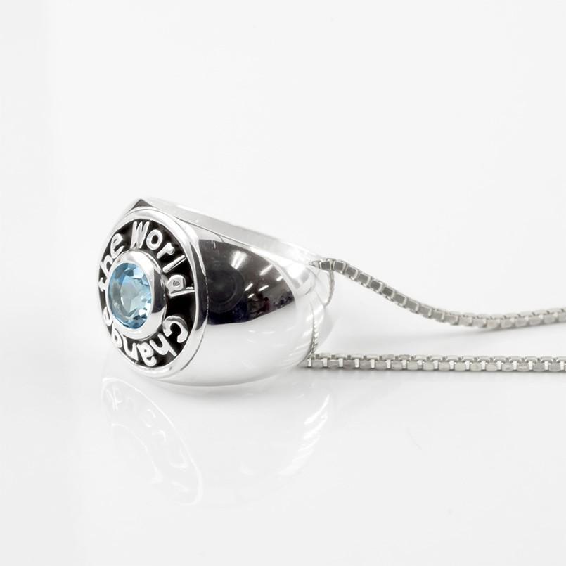 お洒落無限大 ネックレス メンズ ブルートパーズ 一粒 ベビーリング シルバー いぶし仕上げ リングネックレス カレッジリング風 ペンダント Sv925 チェーン 送料無料 春物がお買い得 週末限定sale Angstron Com Br