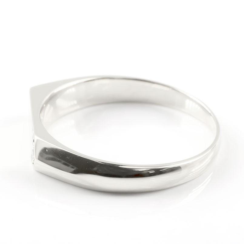 シルバー ペアリング 2本セット 結婚指輪 印台 ダイヤモンド 指輪 ペア sv925 マリッジリング レディース メンズ 女性 男性 シンプル｜atrusyume｜06