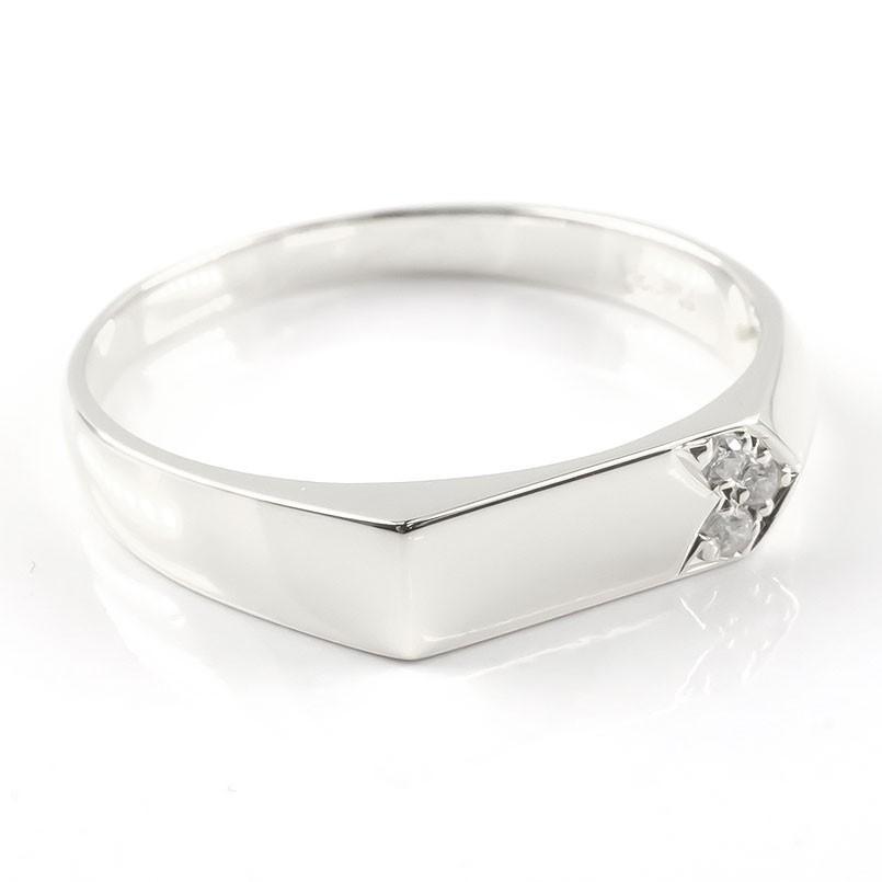 シルバー ペアリング 2本セット 結婚指輪 印台 ダイヤモンド 指輪 ペア sv925 マリッジリング レディース メンズ 女性 男性 シンプル｜atrusyume｜04