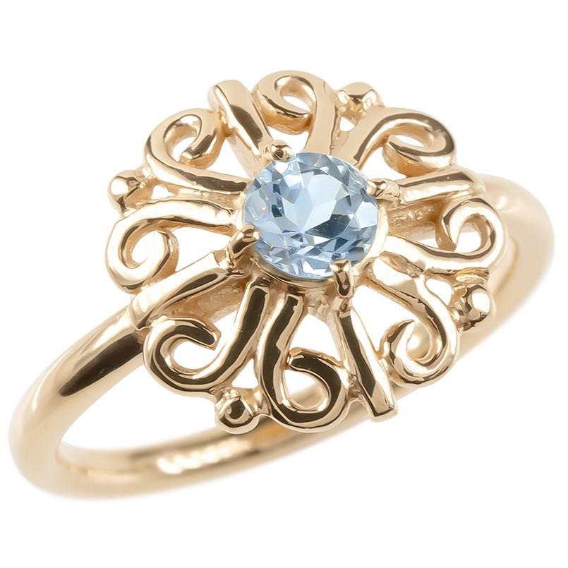 割引オンラインストア 婚約指輪 安い ゴールド リング アクアマリン レディース 指輪 ピンクゴールドk10 エンゲージリング ピンキーリング 透かし アラベスク アンティーク 花 aqgie ジュエリー工房アトラス夢 通販 Yahoo ショッピング 仕入れ値 Paynow