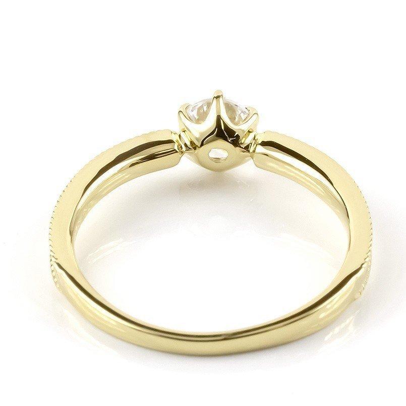 ピンキーリング k18 18金 リング ゴールド ダイヤモンド 鑑定書付き VS