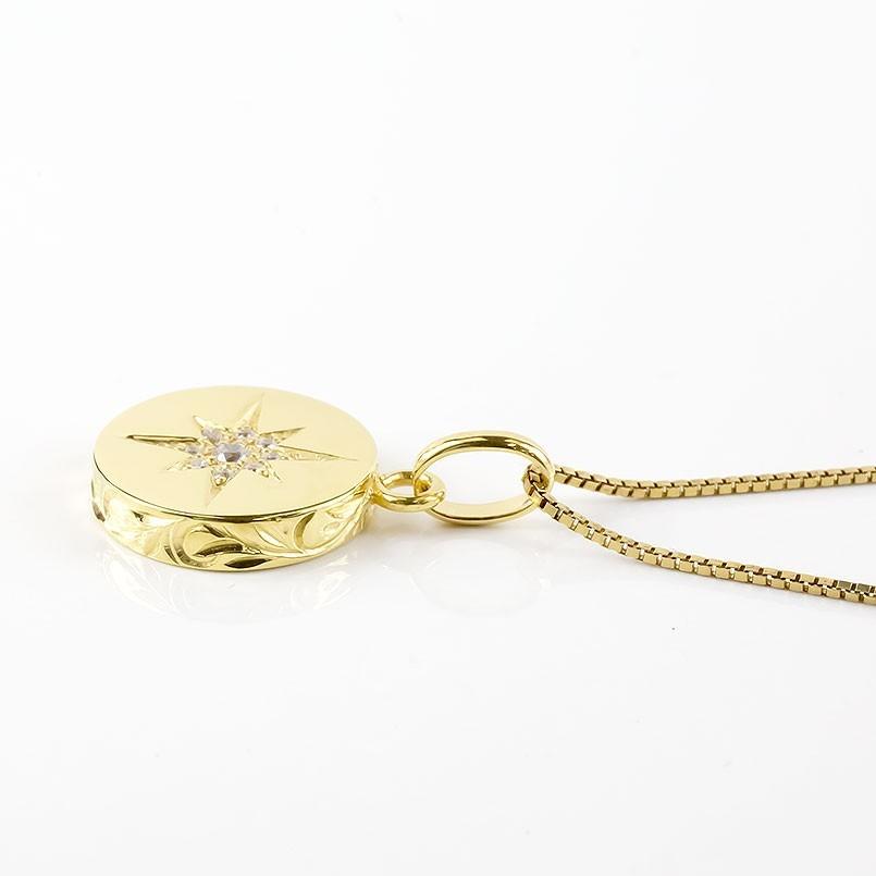 ハワイアンジュエリー ネックレス ダイヤモンド 18金 ペンダントトップ