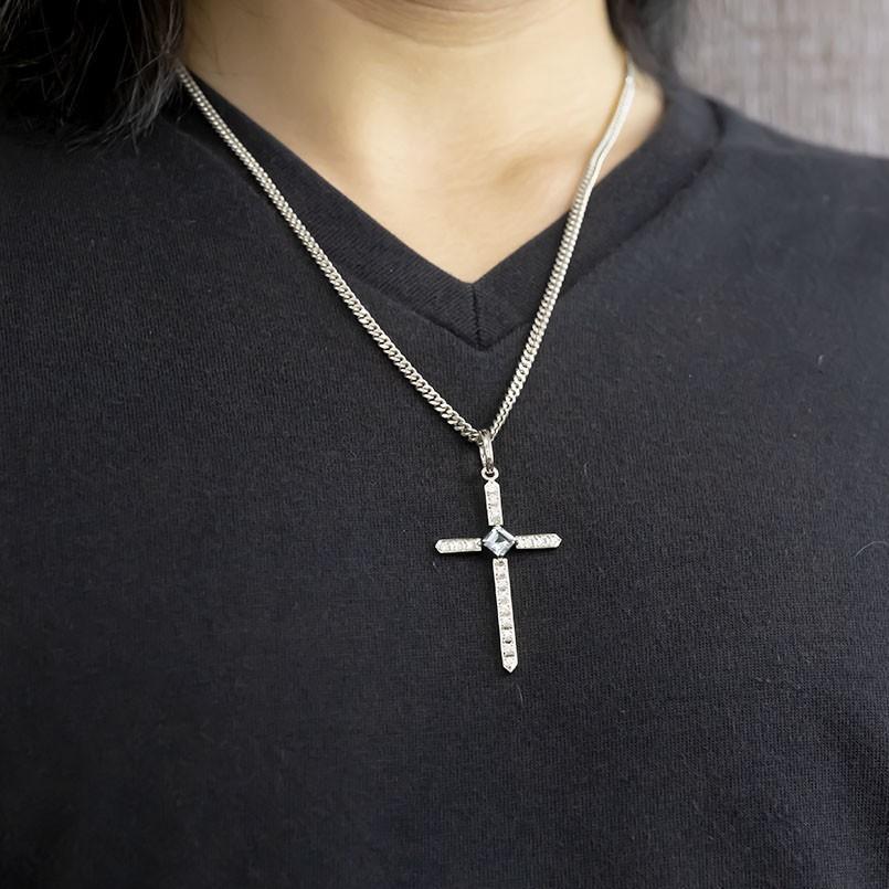 激安正規 ネイティブアメリカン キヘイ 十字架 Sv925 クロス アクアマリン ダイヤモンド 喜平 トップ メンズ ネックレス シルバー 送料無料 Sale セール 人気 ネックレス ペンダント qhema Com