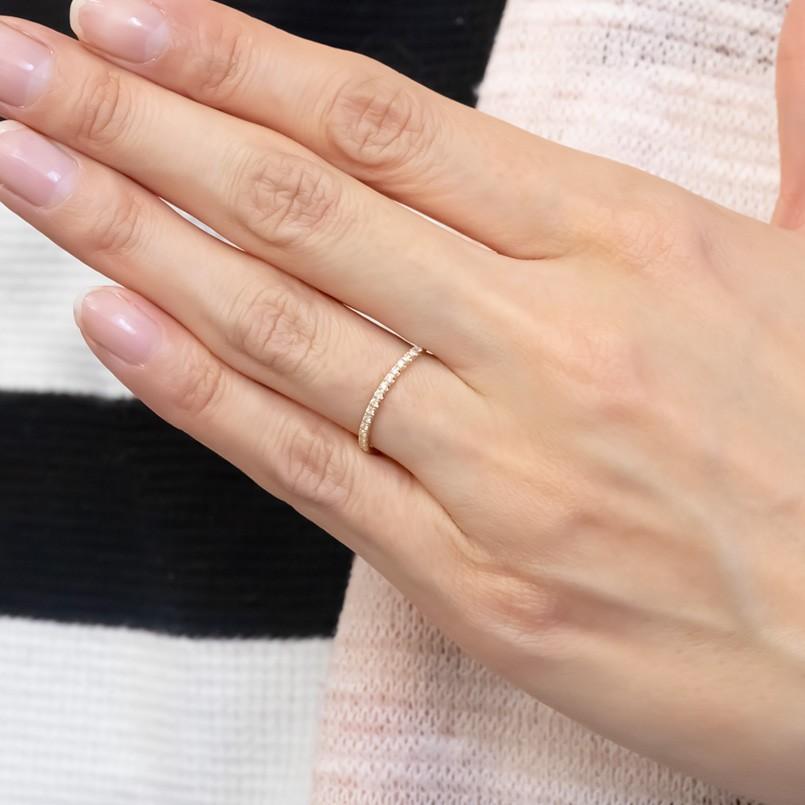 ピンキーリング　K18イエローゴールド　エタニティ　0.3カラット Classic CHESS（クラシックチェス） K18YG ピンキー ダイヤモンド フル