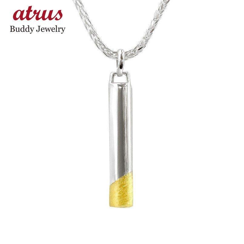 24金 ネックレス 純金 シルバー メンズ バー ペンダントトップ