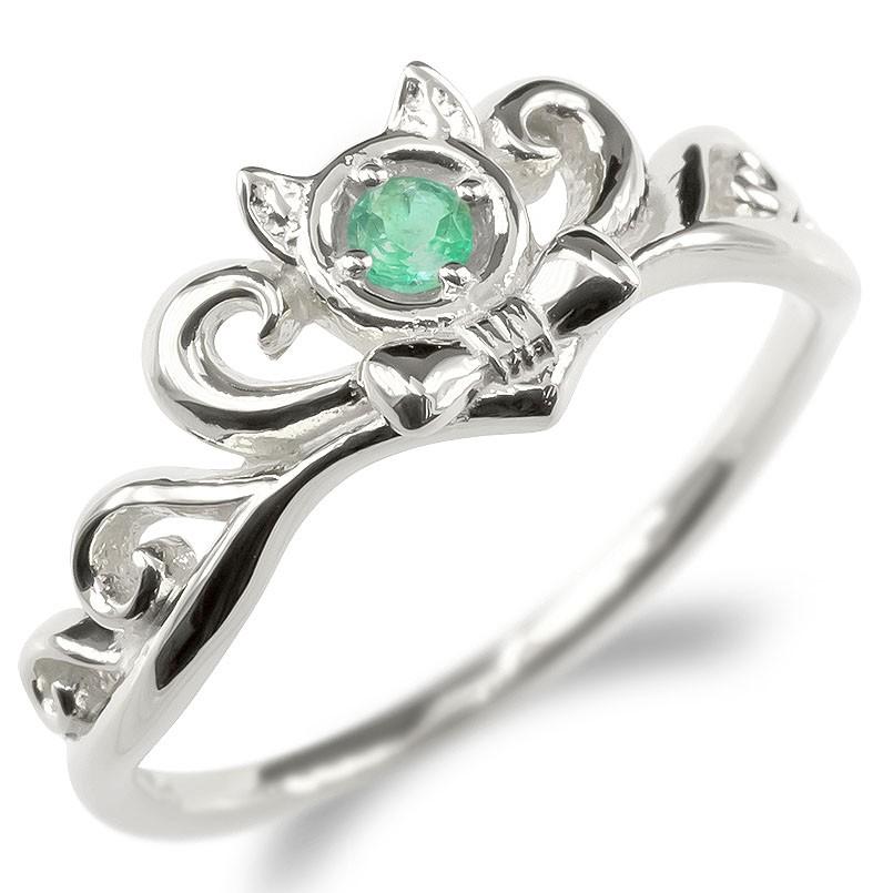 スーパーセール期間限定 ピンキーリング エンゲージリング 安い 婚約指輪 リボン ティアラ Sv925 指輪 猫 エメラルド レディース リング シルバー ティアラ調のデザインが可愛いリング 猫ジュエリー 女性 送料無料 人気 ねこ ネコ レディースアクセサリー