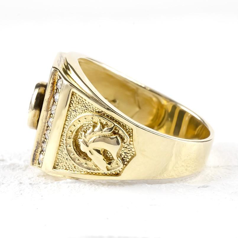 リング 指輪 印台 カレッジリング シルバー メンズ オニキス