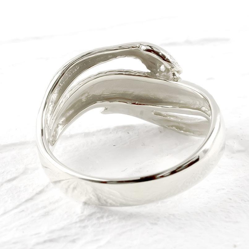 ジュエリー工房アトラス プラチナ 蛇 リング ダイヤモンド メンズ