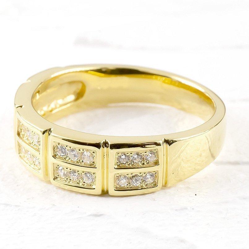 18金 リング ダイヤモンド メンズ 指輪 ゴールド 18k イエローゴールドk18 ピンキーリング リング 幅広 レンガ調 ブリック 送料無料 人気 セール SALE 18金 リング ダイヤモンド メンズ 指輪 ゴールド 18k イエローゴールドk18 ピンキーリング リング 幅広 レンガ調 ブリック 送料無料 人気 セール SALE