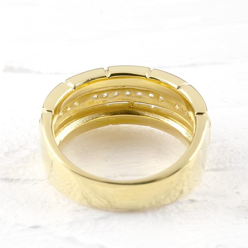 新品未使用！ 18金 リング ダイヤモンド メンズ 指輪 ゴールド 18k イエローゴールドk18 ピンキーリング リング 幅広 レンガ調 ブリック 送料無料 人気 セール SALE 【CEG3131497871】(109450円)