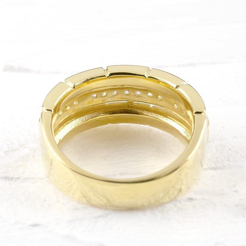 【ラスト1点】 18金 リング ダイヤモンド メンズ 指輪 ゴールド 18k イエローゴールドk18 ピンキーリング リング 幅広 レンガ調 ブリック 送料無料 人気 セール SALE 【BC3131496764】(109450円)