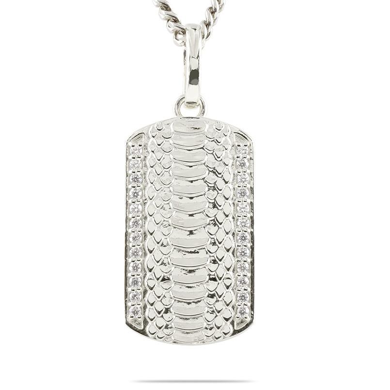 最高の プラチナ ペンダント トップ ネックレス メンズ 喜平用 キュービックジルコニア 蛇腹 蛇 スネーク 鱗 タグ チェーン 送料無料 人気 大注目 Zoetalentsolutions Com