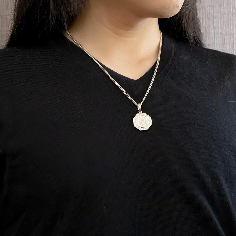 プラチナ ペンダントトップ メンズ 喜平 ダイヤモンド 大黒天