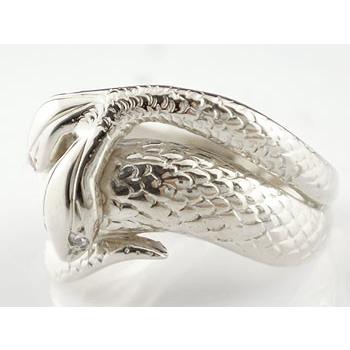 ジュエリー工房アトラス シルバー リング レディース 蛇 双頭 お守り