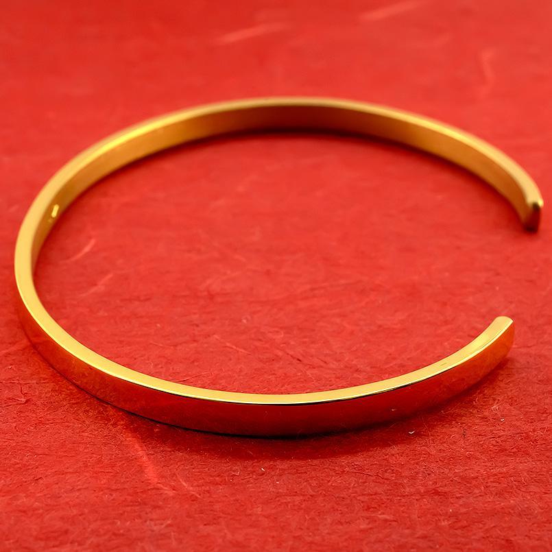 ジュエリー工房アトラス 24金 バングル ブレスレット 純金 造幣局検定