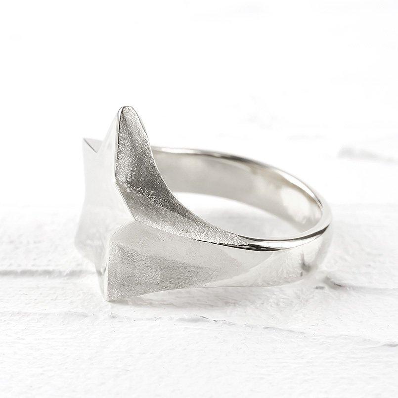 Pt900 プラチナ リング 指輪 内径15mm 星柄デザイン Pt900 プラチナ リング 指輪 内径15mm 星柄デザイン ジュエリー