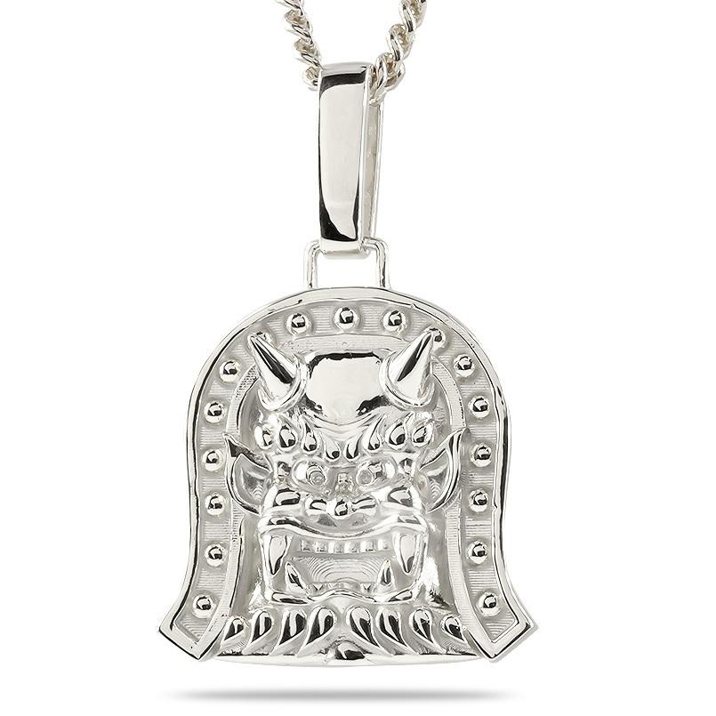 シルバー ネックレス トップ メンズ 喜平用 鬼瓦 ペンダント キヘイ sv925 男性用 シンプル 厄除け 鬼 送料無料 人気 セール SALE