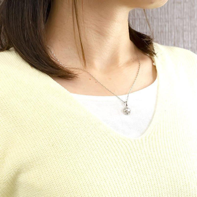 ネックレス ダイヤモンド プラチナ トップ ブラウン 一粒 大粒 レディース pt900 ペンダント チェーン ユリ 女性 ダイヤ LGBTQ 男女兼用 送料無料