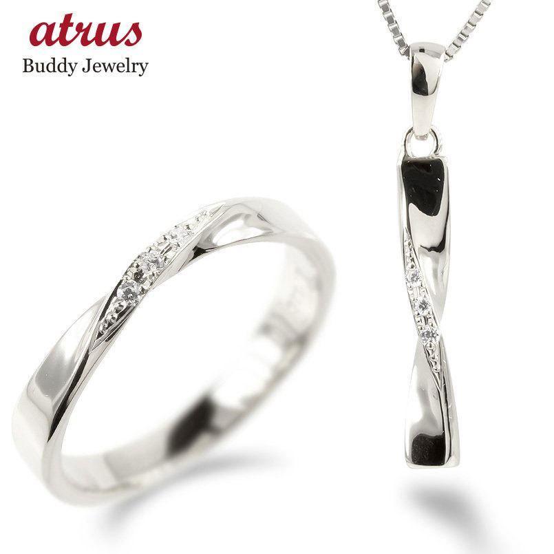 ゴールド リング ネックレス ダイヤモンド メンズ ペア リンクコーデ セット ホワイトゴールドk10 バーネックレス トップ 指輪 スティック 送料無料 人気