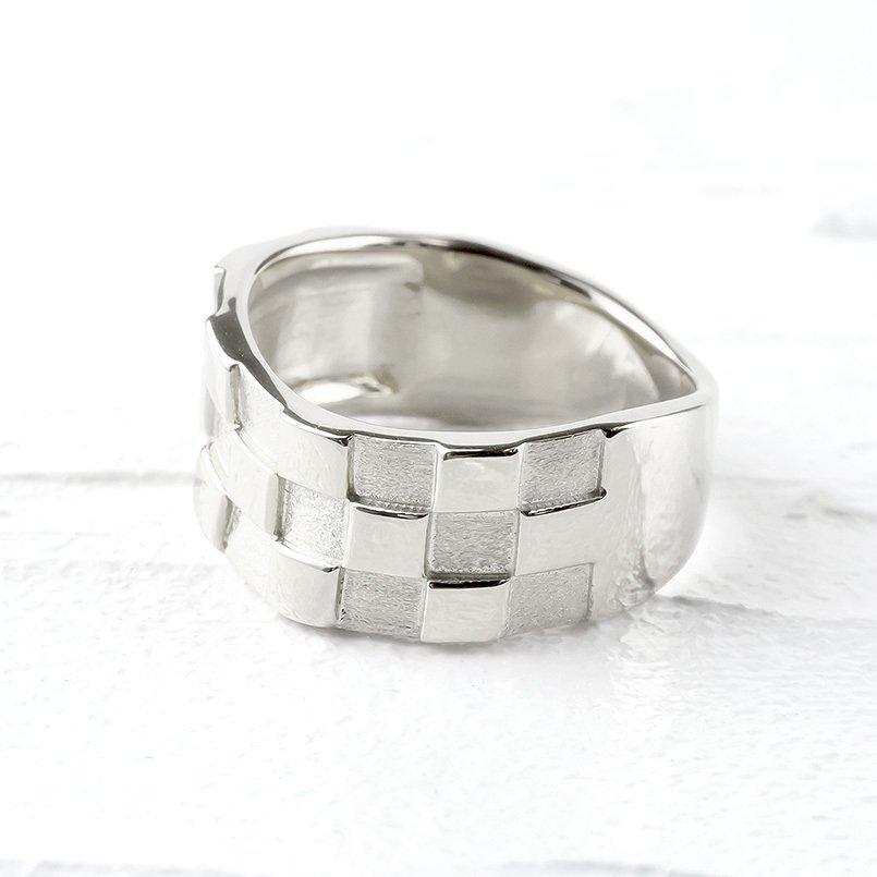 ジュエリー工房アトラス プラチナ リング チェッカーフラッグパターン