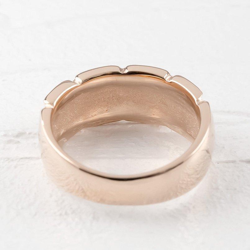 ★最終価格★ ゴールド リング ダイヤモンド メンズ 指輪 10k ピンクゴールドk10 10金 ピンキーリング リング 幅広 ダイヤ 男性 送料無料 人気 セール SALE 【QGW2474288155】(86480円)