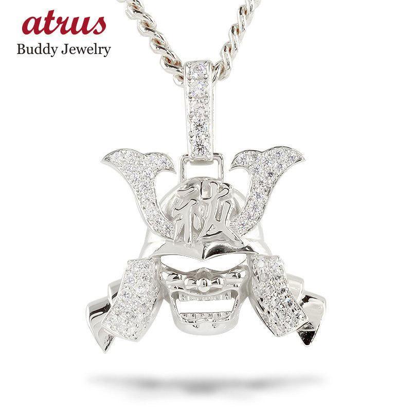 シルバー ネックレス メンズ トップ 喜平 キュービックジルコニア 武士 甲冑 兜 祓 ペンダントトップ sv925 ペンダント キヘイ 男性 送料無料 セール SALE