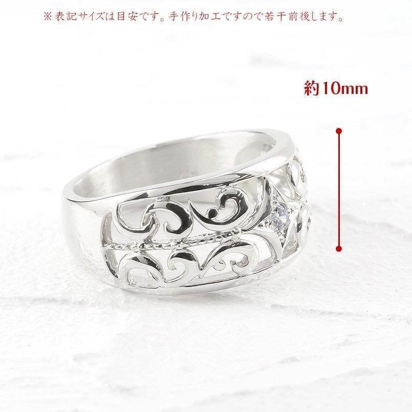 ビンテージ 銀の指輪 ダイヤモンド シルバーリング シルバー925 彫金 シルバー リング ダイヤモンド メンズ 指輪 sv925 ピンキーリング 幅広