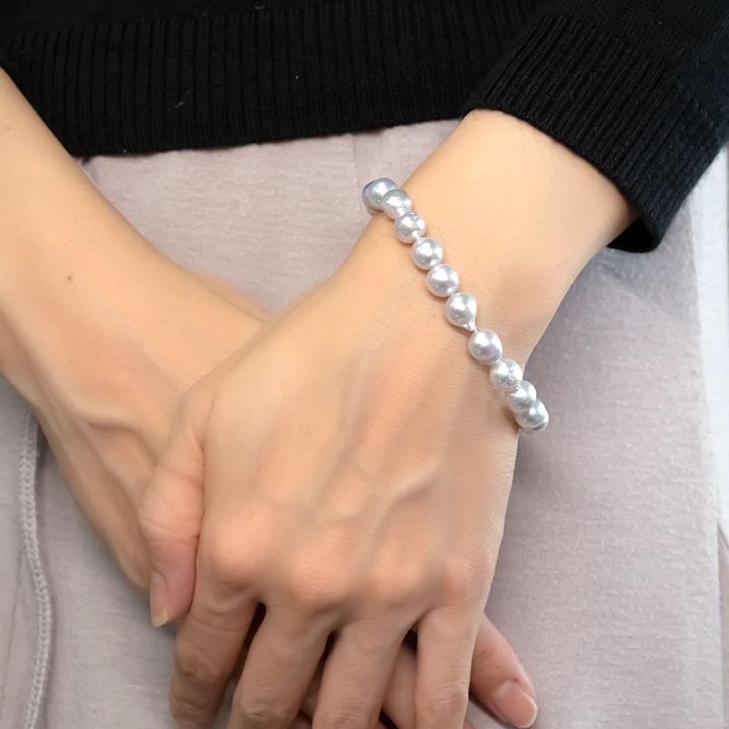 パール　ネックレス　ブレスレット　silver シルバー　925 アコヤ真珠 楽天市場】シルバー925 アコヤ本真珠 パール ネックレス 特濃