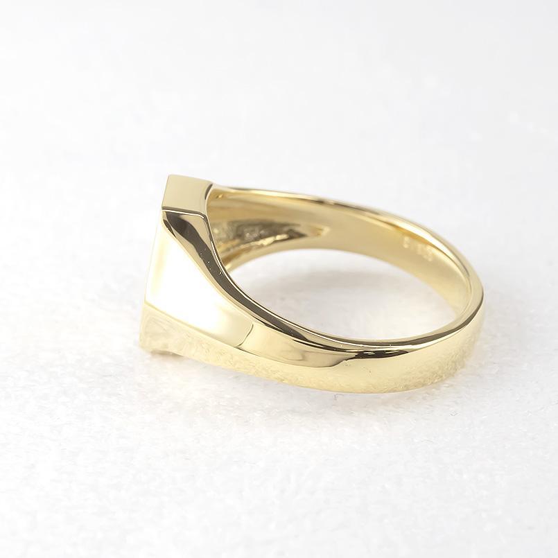 ジュエリー工房アトラス 18金 リング メンズ 印台 指輪 シグネット