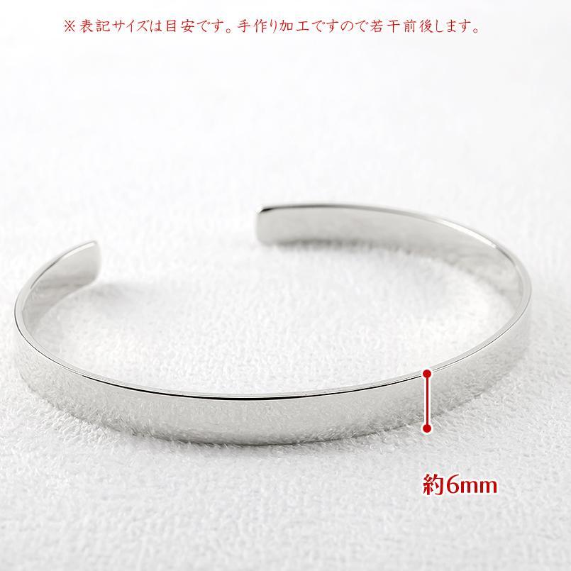 シルバー バングル レディース 6ミリ幅 ブレスレット sv925 鍛造 シンプル 地金 女性 送料無料 セール sale_2