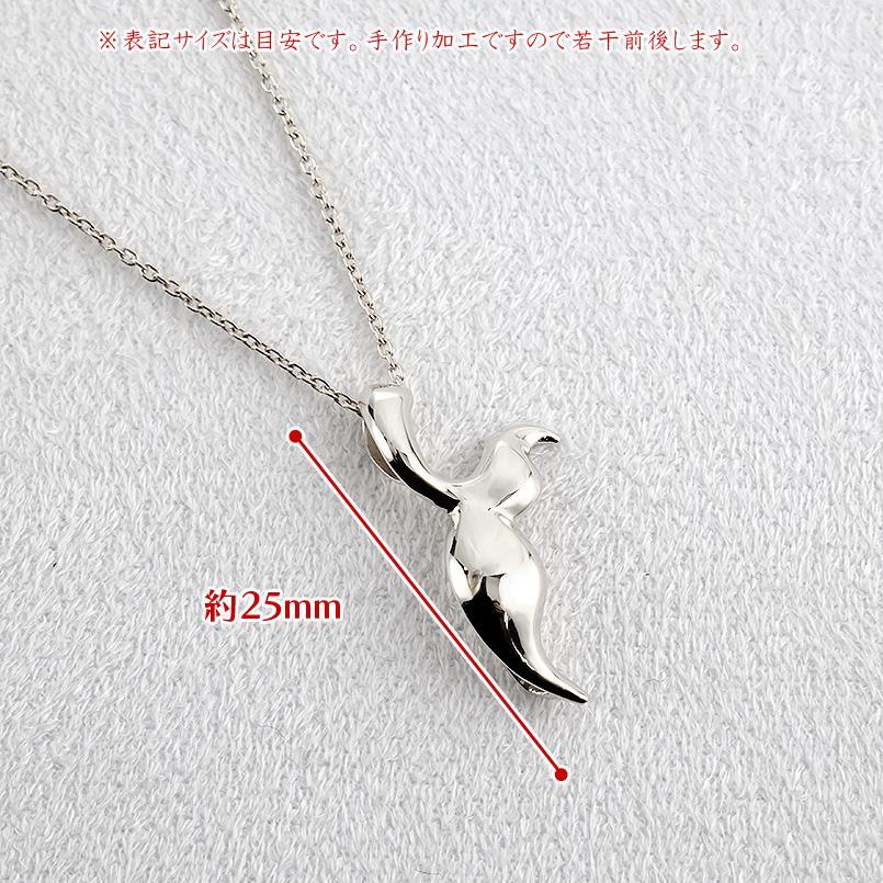 プラチナ ネックレス トップ ホエールテール 2way ハワイアン レディース pt900 ペンダント 地金 チェーン 女性  シンプルの画像
