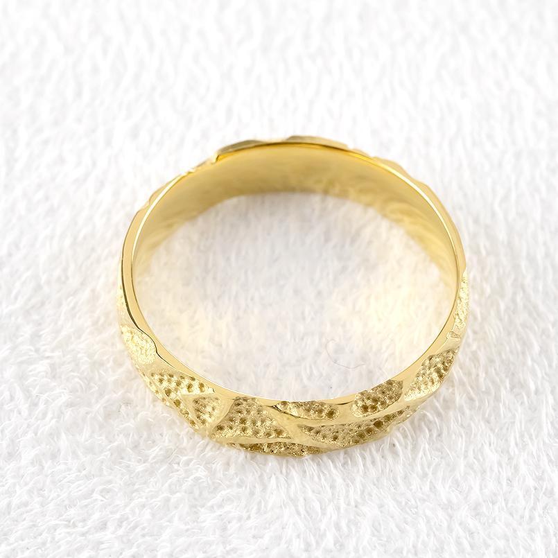 婚約指輪 18金 リング レディース 太め ゴールド 18k 金 指輪 水紋 波紋 ピンキーリング イエローゴールドｋ18 シンプル おしゃれの画像