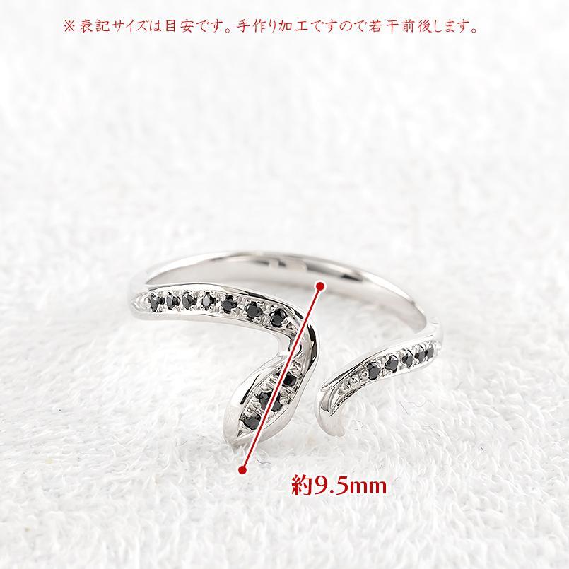 ジュエリー工房アトラス シルバー リング 蛇 ブラックダイヤモンド