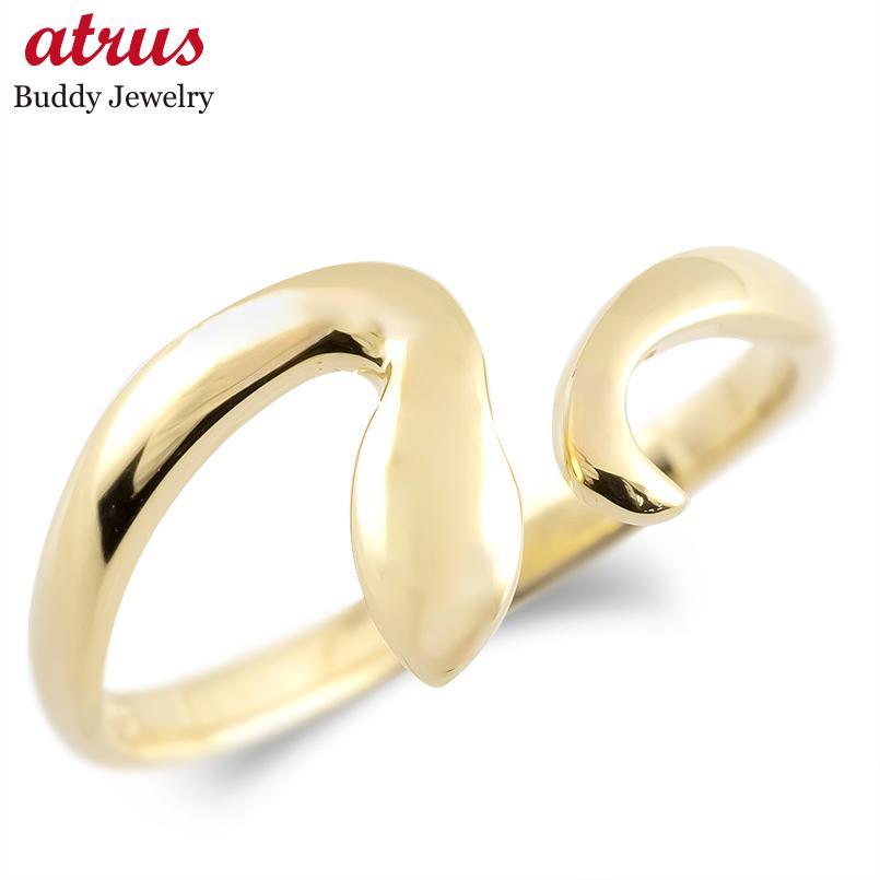 ジュエリー工房アトラス 18金 リング 蛇 メンズ お守り ゴールド 18k 
