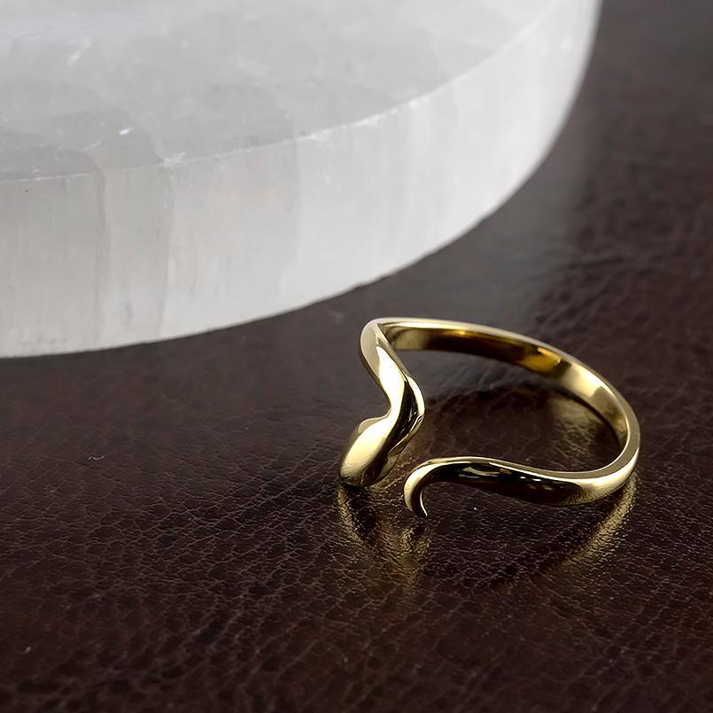 ジュエリー工房アトラス 18金 リング 蛇 メンズ お守り ゴールド 18k