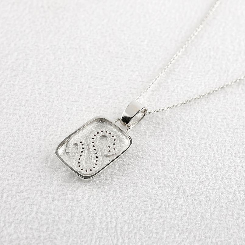 シルバー ネックレス 蛇 ダイヤモンド 0.16ct メンズ ペンダントトップ お守り sv925 へび ヘビ スネーク インゴット型 巳年_2
