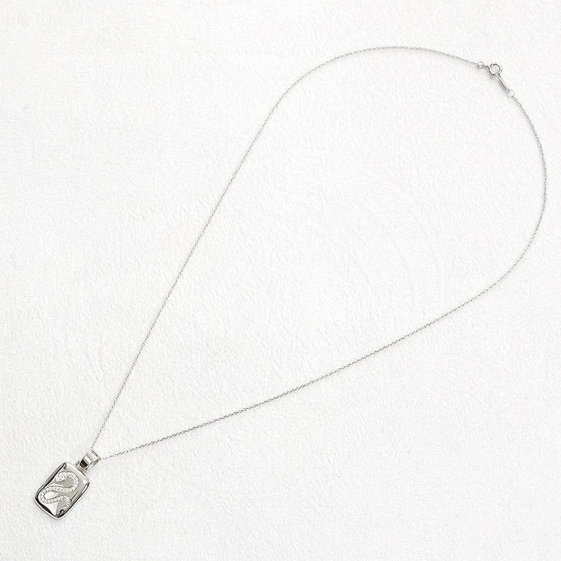 シルバー ネックレス 蛇 ダイヤモンド 0.16ct メンズ ペンダントトップ お守り sv925 へび ヘビ スネーク インゴット型 巳年_3