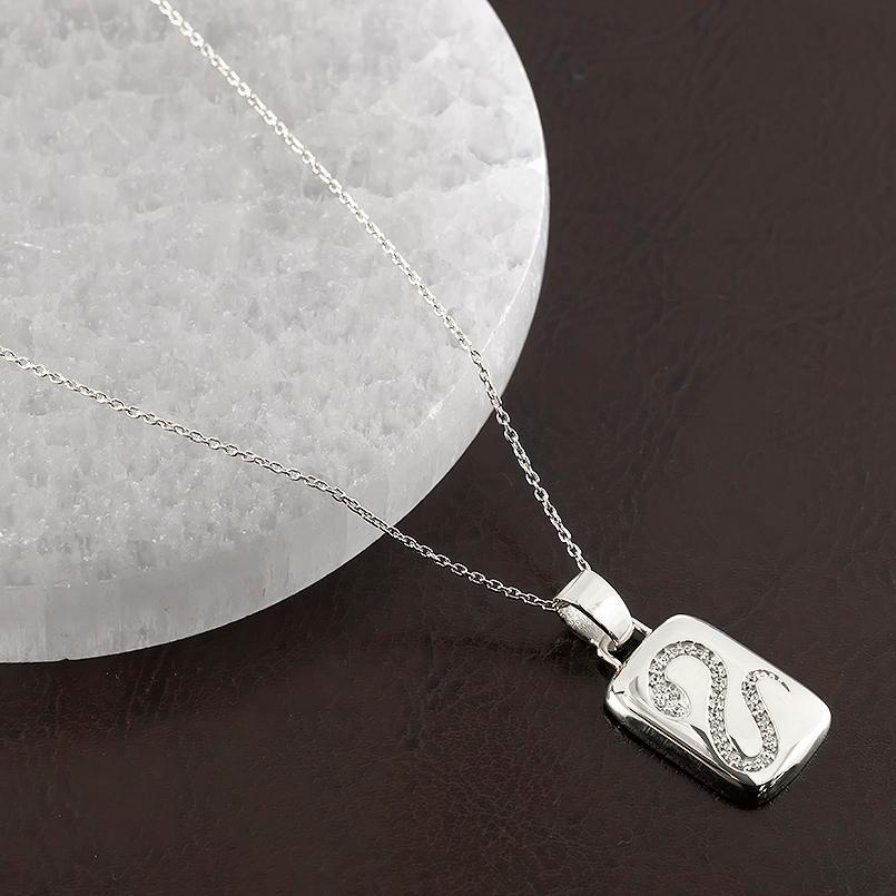 シルバー ネックレス 蛇 ダイヤモンド 0.16ct メンズ ペンダントトップ お守り sv925 へび ヘビ スネーク インゴット型 巳年_5