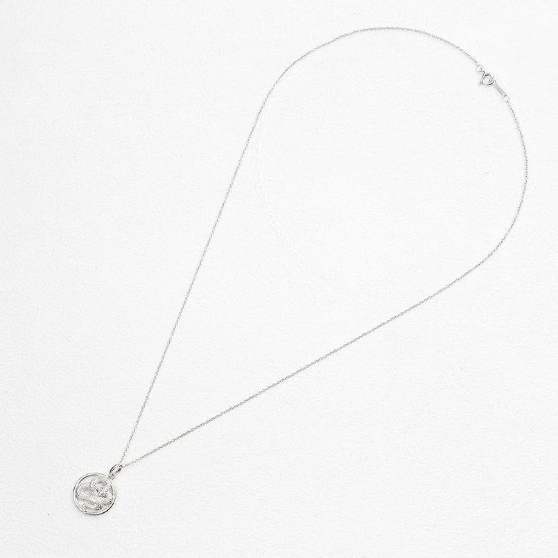 プラチナ ネックレス 蛇 ダイヤモンド 0.01ct レディース ペンダントトップ 大振り お守り pt900 へび ヘビ スネーク 巳年 人気の画像