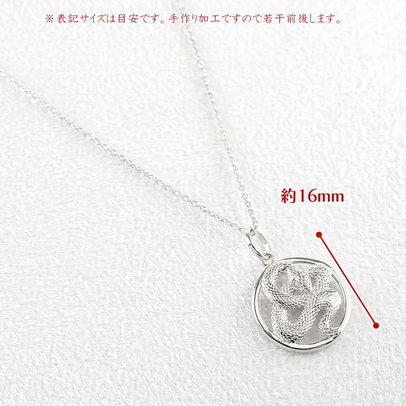 プラチナ ネックレス 蛇 ダイヤモンド 0.01ct レディース ペンダントトップ 大振り お守り pt900 へび ヘビ スネーク 巳年 人気の画像