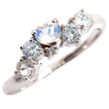 リング ゴールド ピンキーリング 指輪 ホワイトゴールドk10 ブルームーンストーンリングハートリングアクアマリンダイヤモンド ダイヤ10金 ダイヤ 送料無料 人気