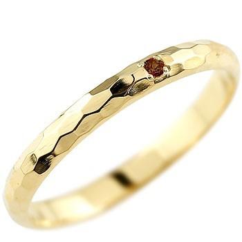 日本最大級 ガーネット メンズ ピンキーリング 母の日 赤い送料無料 男性用 2.3 ストレート 18金 1月誕生石 一粒 指輪 普段使い シンプル イエローゴールドk18 指輪