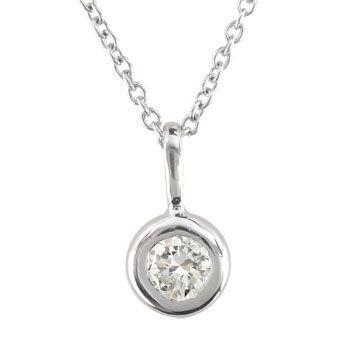 ネックレス ダイヤモンドネックレス ダイヤモンド一粒 ダイヤモンド ホワイトゴールドk18 チェーン 人気 18金 ダイヤ 送料無料