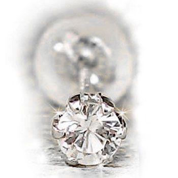 18金ピアス メンズ 片耳 ダイヤモンド シンプル ホワイトゴールドk18ダイヤモンド 0 1ｃｔ4月の誕生石ダイヤモンド 片方の片側ピアスとして ダイヤ 18k 1 ジュエリー工房アトラス夢 通販 Yahoo ショッピング