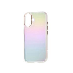 エレコム iPhone 16 ハイブリッドケース &Me オーロラ ストラップシート付属 ホワイト PM-A24AHVCAWH